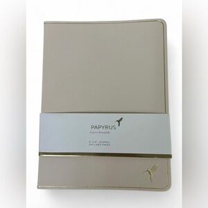 Papyrus cream journal with gold accents